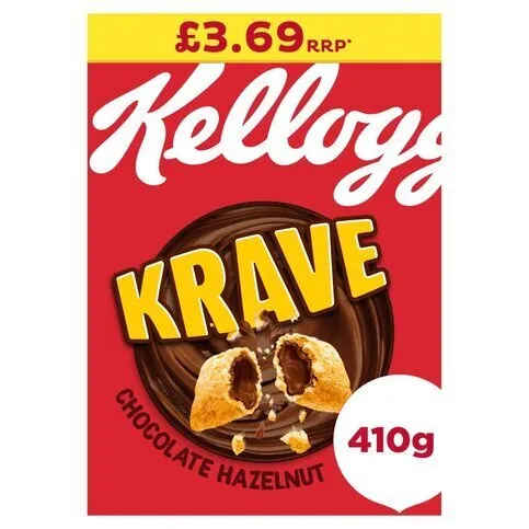 KELLOGGS KRAVE HAZELNUT PM£3.69 410G