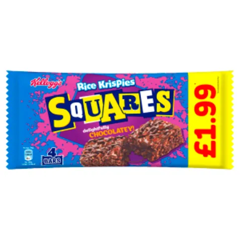 Kellogg's Rice Krispies Squares Delightfully Chocolatey 4 x 36g (144g)
