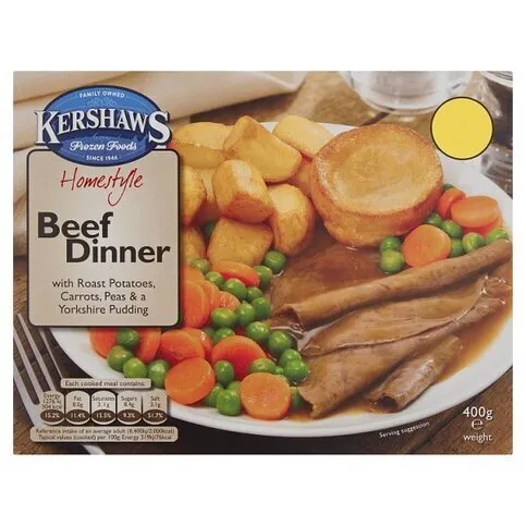 Kershaws Beef Dinner £2.75 400g