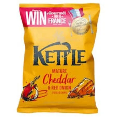 Kettle Mature Cheddar Red Onion 130g