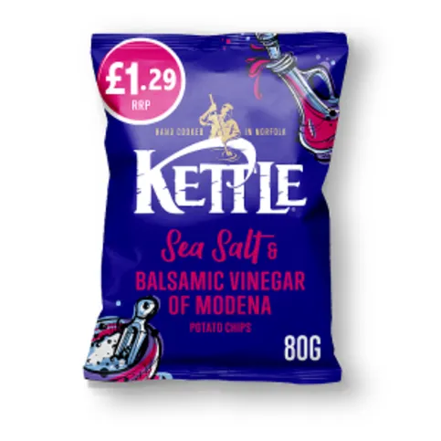 Kettle Sea Salt & Balsamic Vinegar of Modena Potato Chips 80g