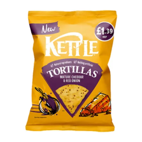 Kettle Tortillas Mature Cheddar & Red Onian
