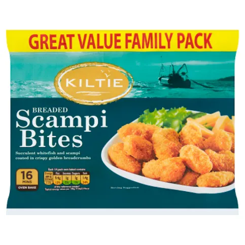 Kiltie Breaded Scampi Bites 400g