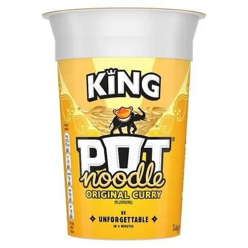 KING POT NOODLE CURRY 114G