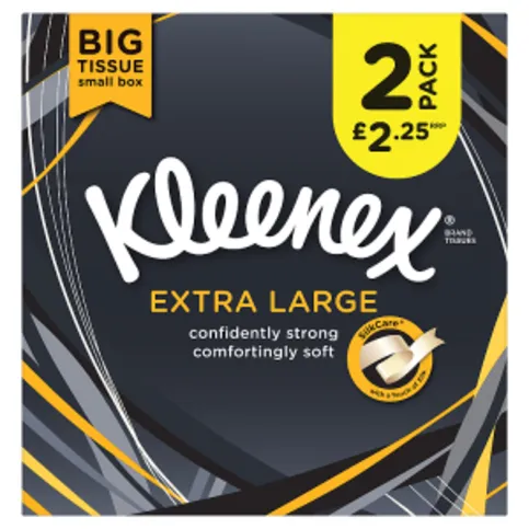 Kleenex Extra Large Tissues Compact Twin Pack 2 x 44s