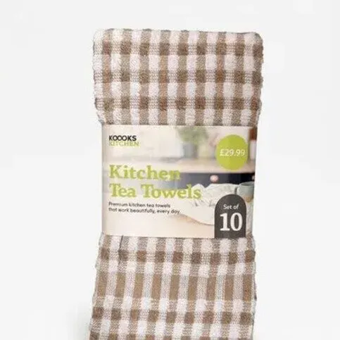 KOOKS KITCHEN TEA TOWEL PACK OF 10