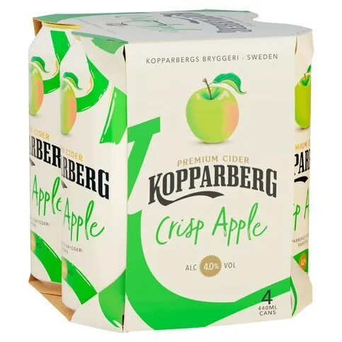 Kopparberg Premium Cider Crisp Apple 4 x 440ml 