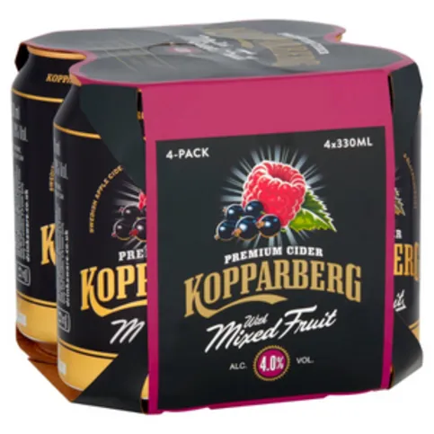 Kopparberg Premium Cider With Mixed Fruit 4 x 330ml