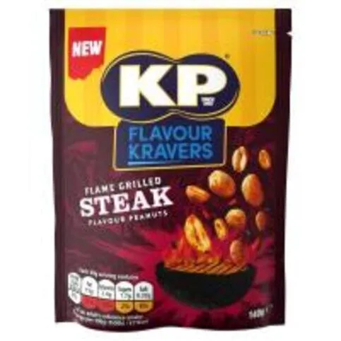 KP Flavour Kravers Flame Grilled Steak Peanuts 140g