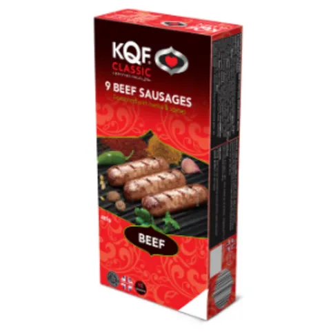KQF Classic 9 Beef Sausages Frozen Halal