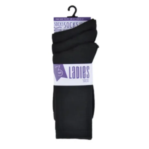 Ladies Black Socks 3PK
