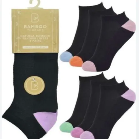 Ladies Bamboo Heel & Toe Train 3PK