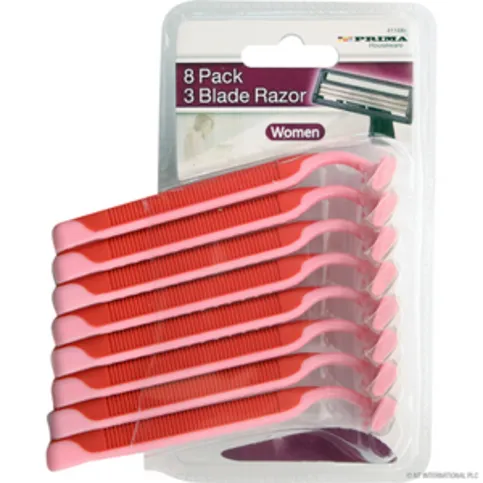 Ladies Triple Blade Razor Pink 8 Pack