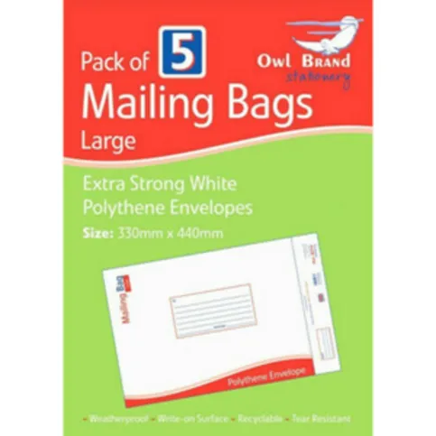 Large Mailing Bags 5 Pack