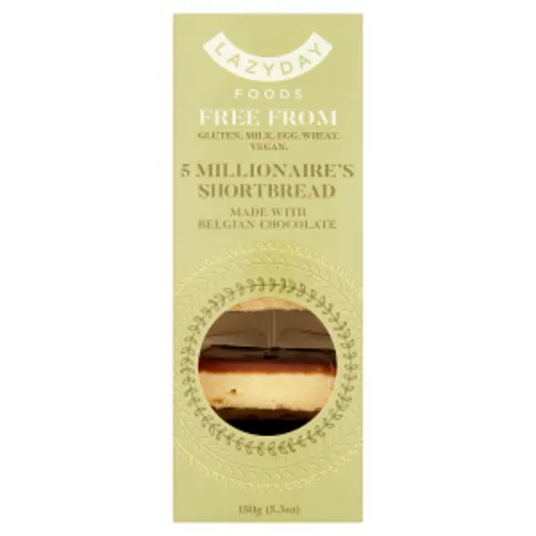 Lazy Day Foods 5 Millionaire's Shortbread 150g