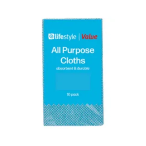 Lifestyle Value Multi Purpose Cloth 10 Pack