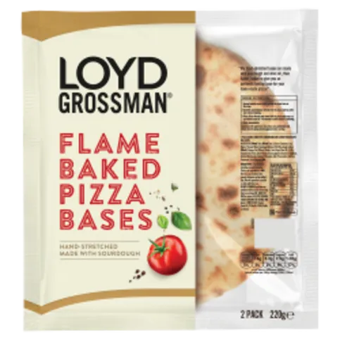 LOYD GROSSMAN 2 FLAME BAKED PIZZA BASES 110G