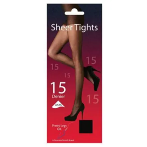Lycra Tights 15 Denier S/M - Black