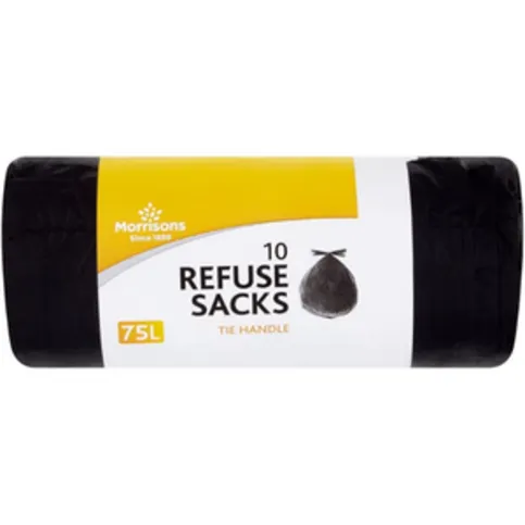 Morrisons 10 Refuse Sacks Drawstring 75L
