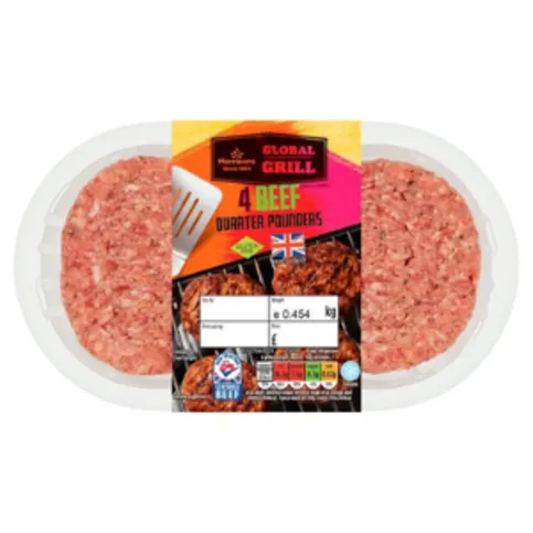 Morrisons British Beef Quarter Pounders 454g 4 Pack