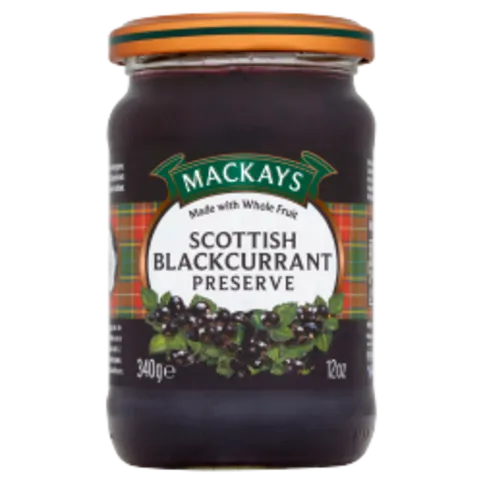 MACKAYS SCOTTISH BLACKCURRANT PRESERVE 340G