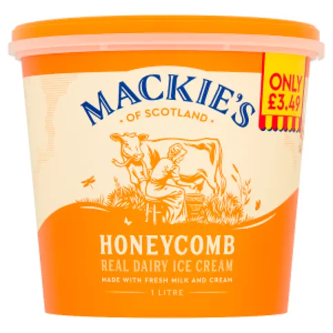 Mackie's of Scotland Honeycomb Real Dairy Ice Cream 1L