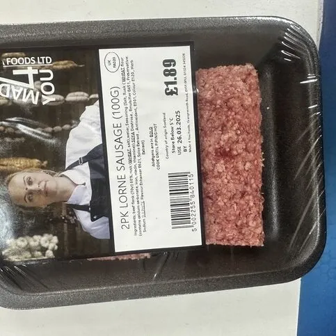 MADE4U 2PK LORNE SAUSAGE 100G