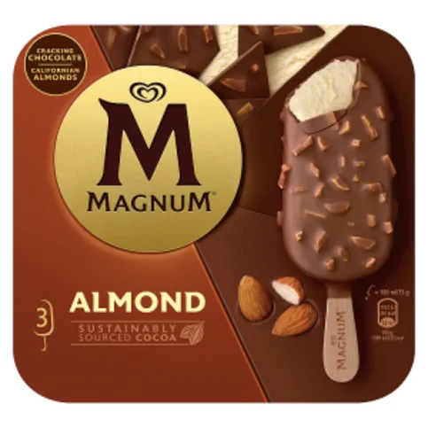 Magnum  Ice Cream Sticks Almond 3 x 100 ml