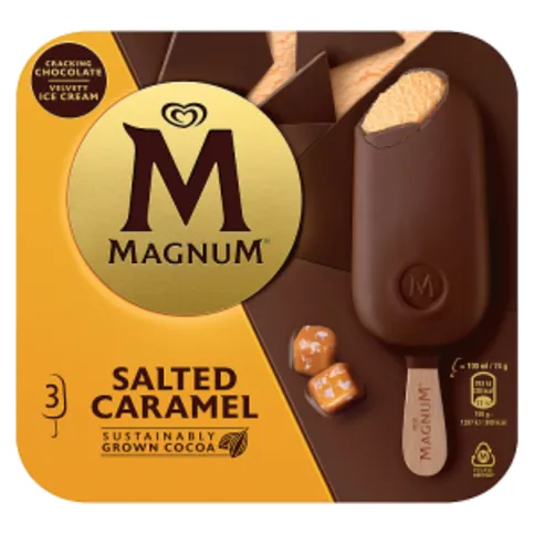 Magnum Ice Cream Sticks Salted Caramel 3 x 100 ml