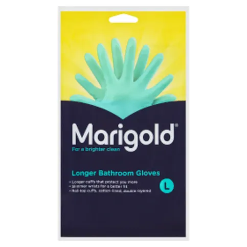 Marigold Longer Bathroom Gloves L 1 Pair