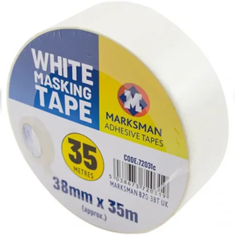 Marksman White Masking Tape 38mm X 35m