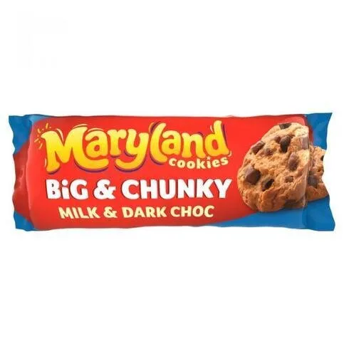 Maryland Big & Chunky Milk & Dark Choc Cookies 180g