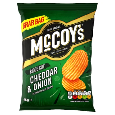 McCoy's Cheddar & Onion Grab Bag Crisps 45g