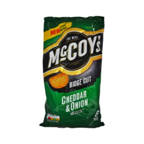 McCoy's Cheddar & Onion Multipack Crisps 6 Pack