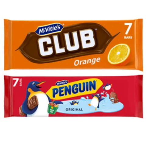 McVities Club Orange/Penguin 7 Pack - 2 for £1.29