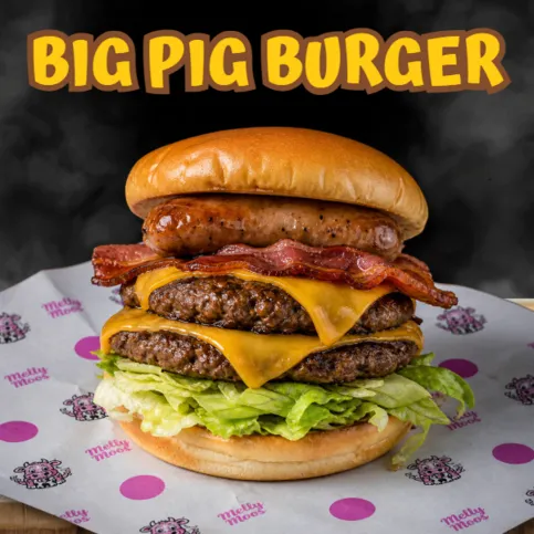 Melly Moo's Big Pig Burger