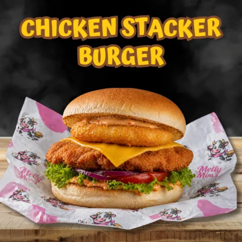 Mellys Chicken Stacker Burger