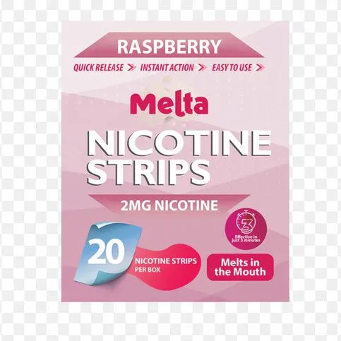 Melta Raspberry Nicotine 20Strips 2MG Nicotine 