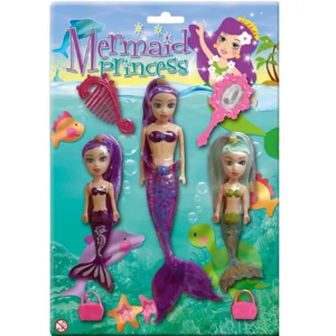 Mermaid Princess Bath Toys 3 Pack