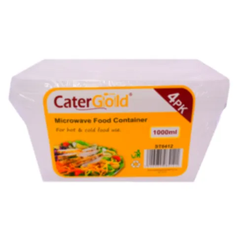 Cater Gold Microwave Food Container 4 Pack