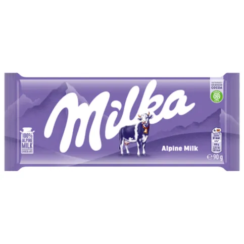 Milka Milk Chocolate Tablet 90g