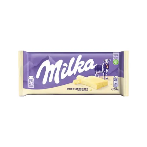 MILKA WHITE CHOCOLATE BLOCK 90G