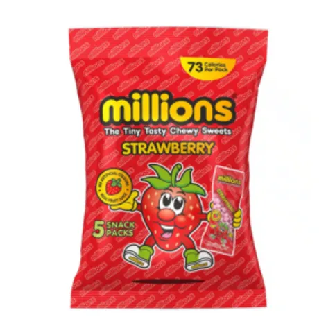 Millions Strawberry Multipack Snack Pack 5 x 18g (90g)