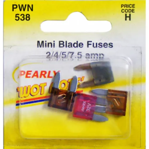 Pearl PWN538 Mini Blade Fuses 2/4/5/7.5 Amp