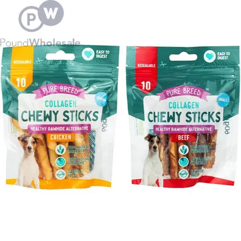 Mini Collagen Chew Sticks 10Pk