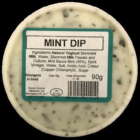 MINT YOGHURT DIP 90G