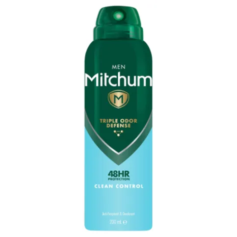Mitchum Men Triple Odor Defense 48HR Protection Clean Control Antiperspirant & Deodorant 200ml