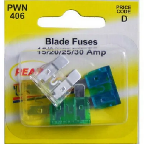 Fuses - Standard Blade - Assorted - Pack Of 4 (15A/20A/25A/30A)