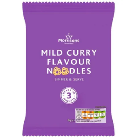 Morrisons Mild Curry Flavour Instant Noodles 85g