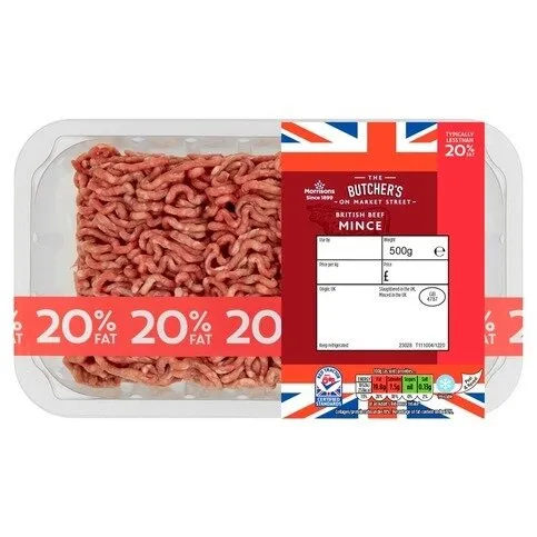 Morrisons British 20% Beef Steak Mince 500g